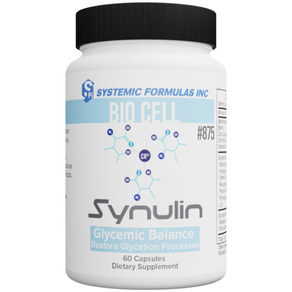 00875 Synulin Blood Sugar Support Bio Cell Gluten Free Non GMO Sugar Free No Dairy No Egg